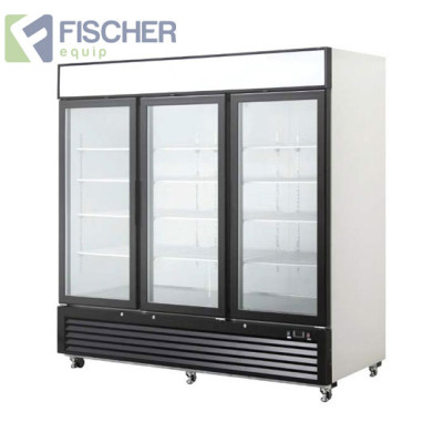 Fischer Three Door Glass Freezer 2050L - BCF03-GL